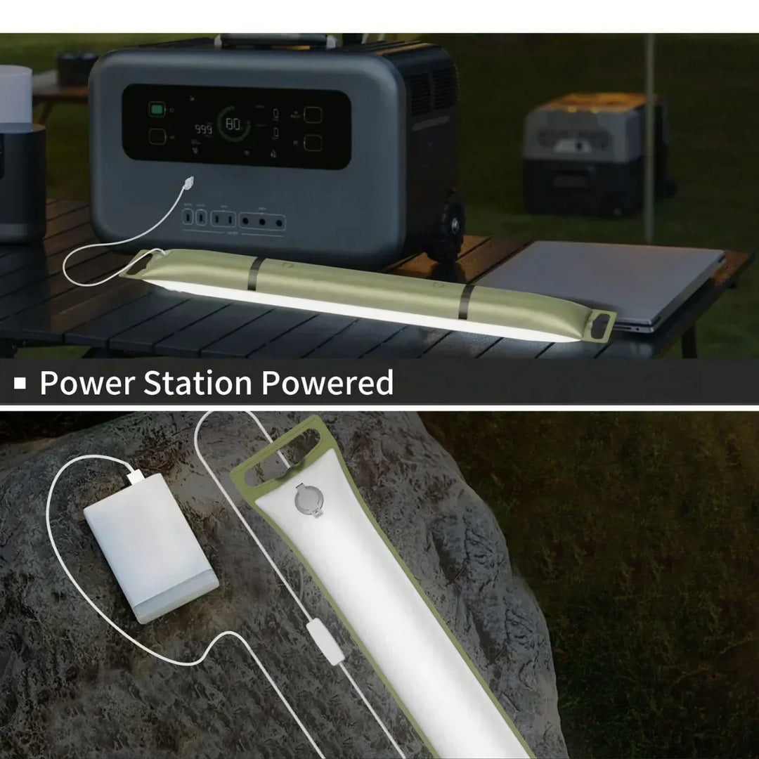 Lámpara tubular LED solar inflable – LumiGlow Pro
