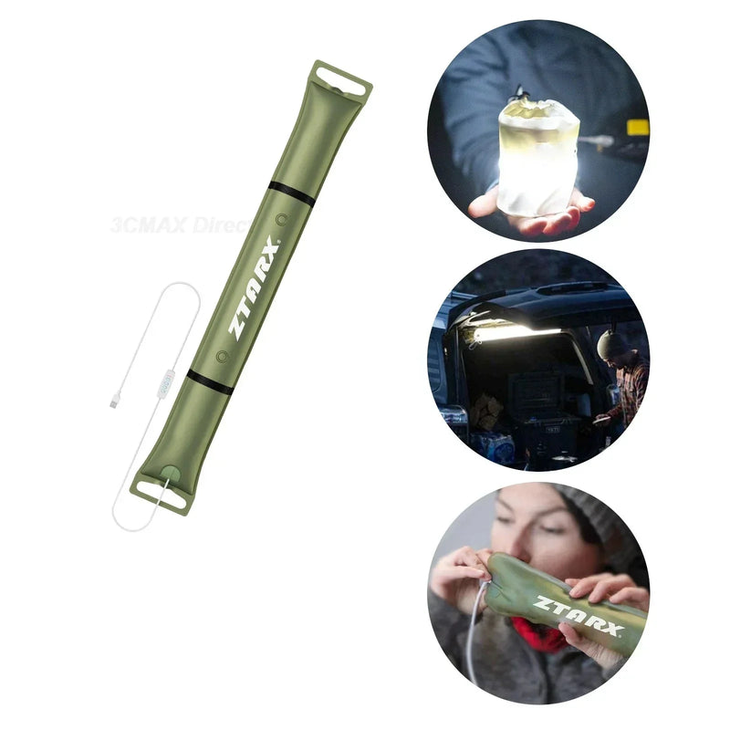 Lámpara tubular LED solar inflable – LumiGlow Pro