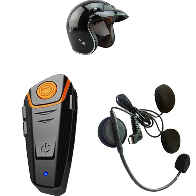 Intercomunicador Bluetooth impermeable para motocicleta con FM y alcance de 1000 m – RoadLink